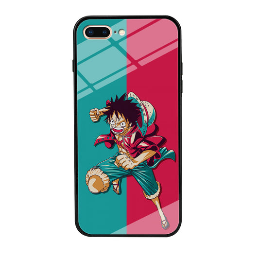 One Piece Luffy Red Blue iPhone 7 Plus Case