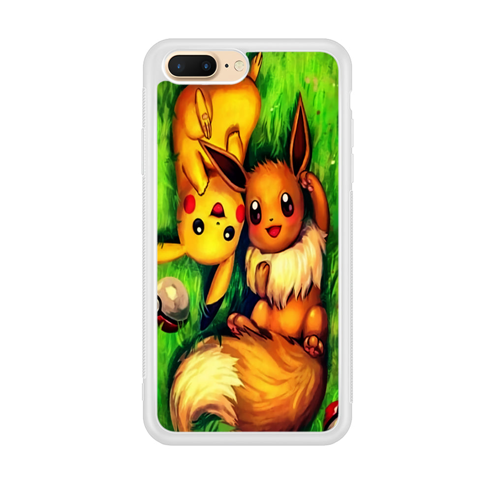 Pokemon Eevee and Pikachu iPhone 7 Plus Case