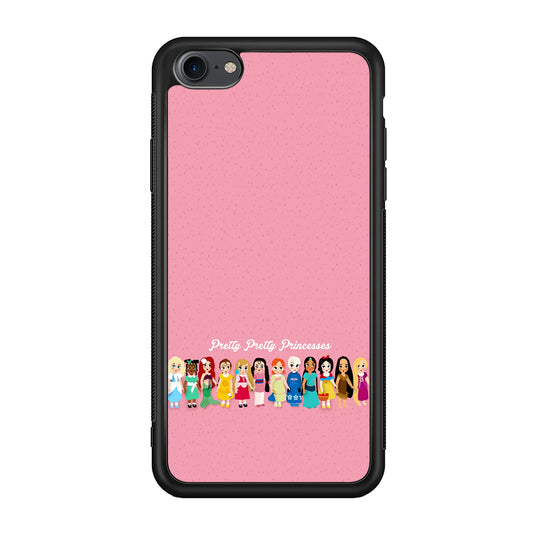 Pretty Pretty Princesses Pink iPhone 7 Case-Phone Case-Rubber Black (2D Case)-Altracase