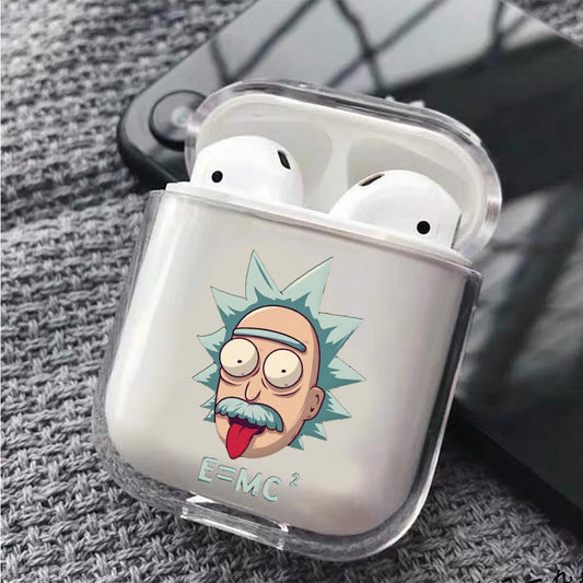Professor Rick Hard Plastic  Protective Clear Case Cover For Apple Airpods