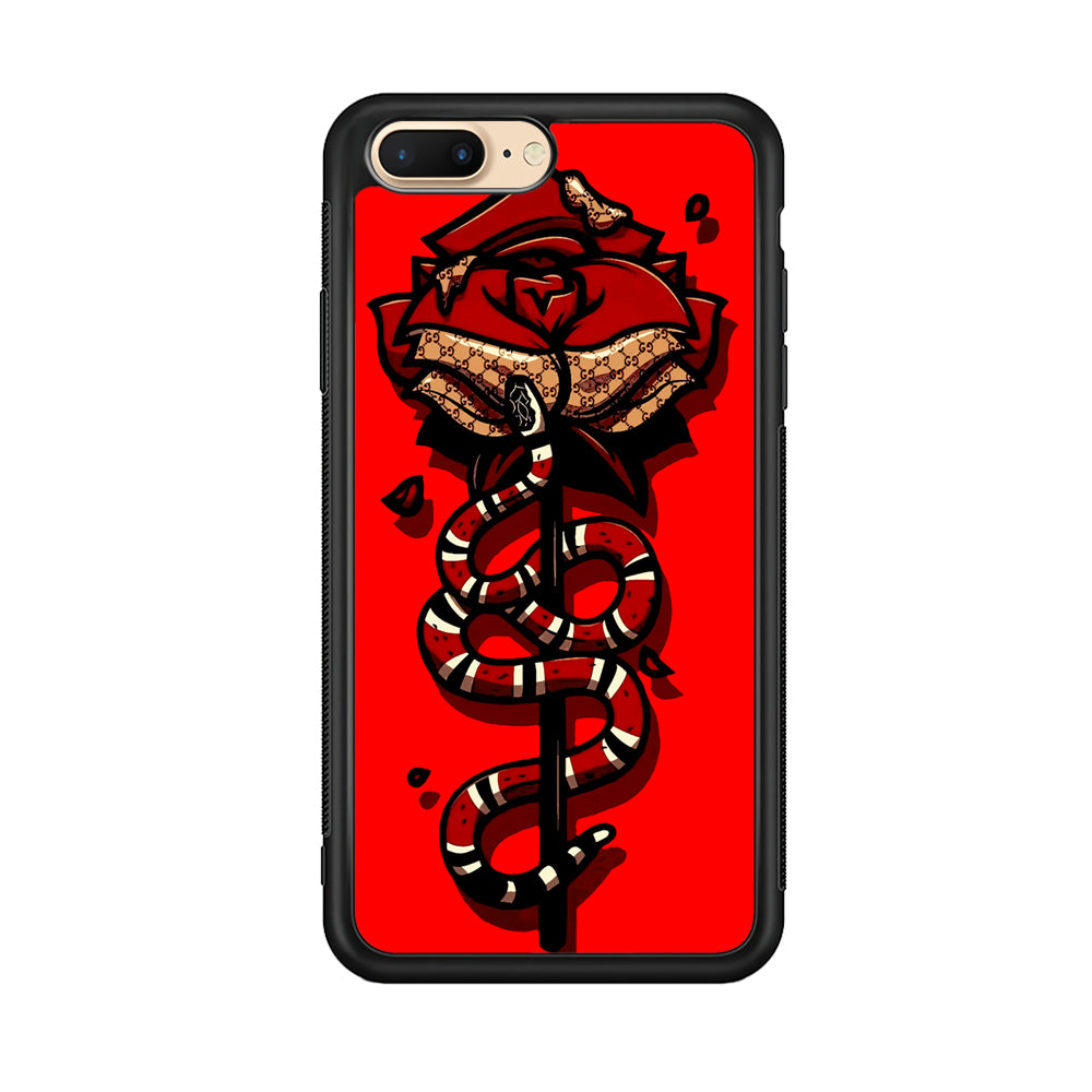 Red Rose Red Snake iPhone 7 Plus Case