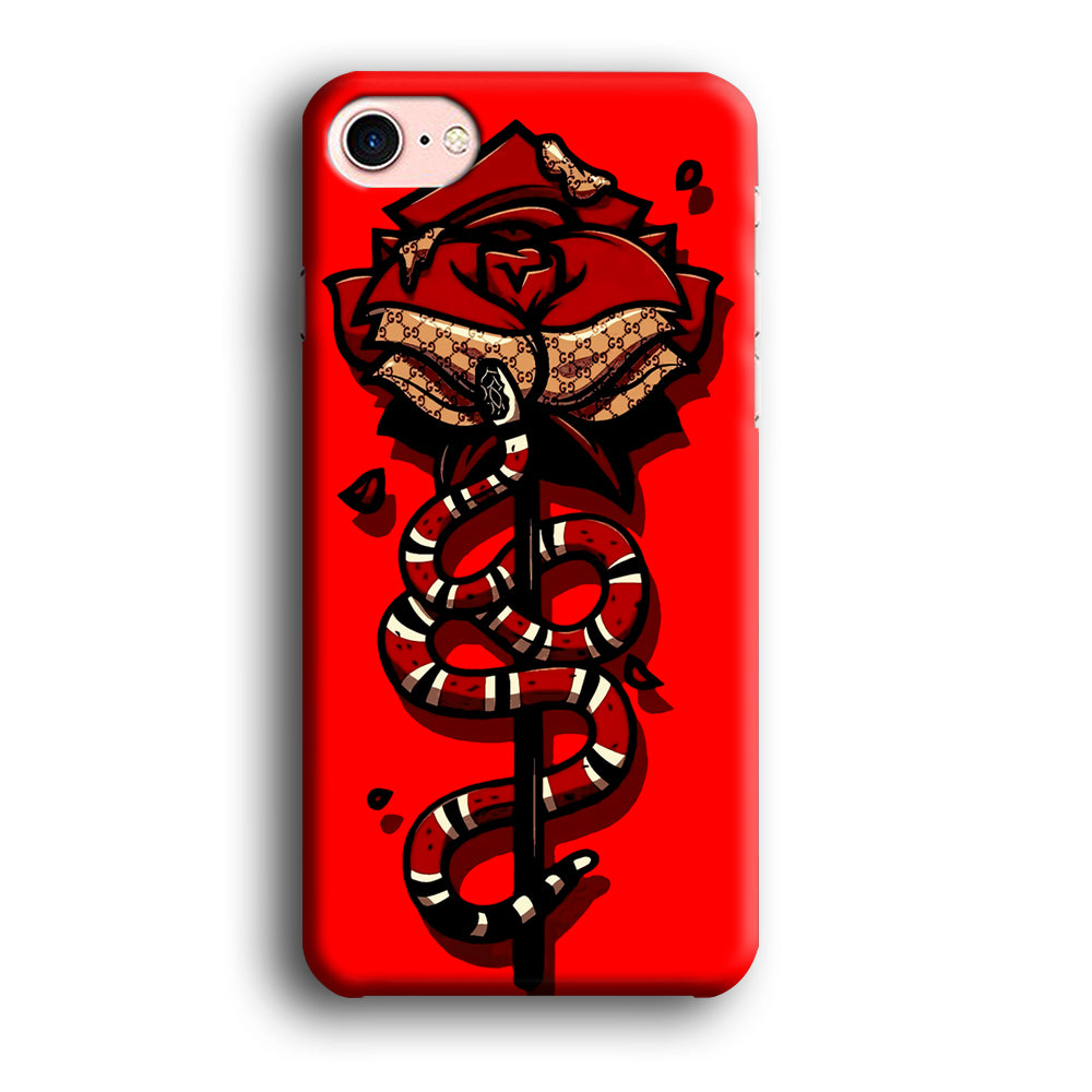 Red Rose Red Snake iPhone 7 Case