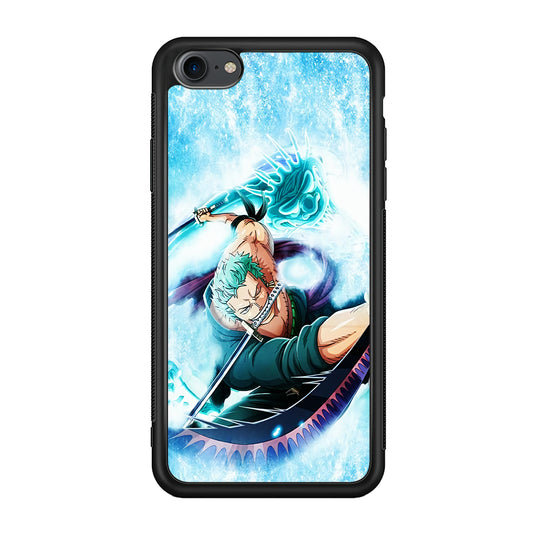 Roronoa Zoro Dragon Sword iPhone 7 Case-Phone Case-Rubber Black (2D Case)-Altracase