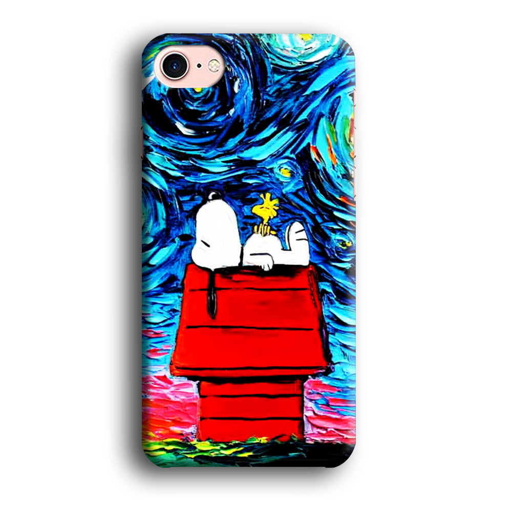 Snoopy Under Starry Night iPhone 7 Case