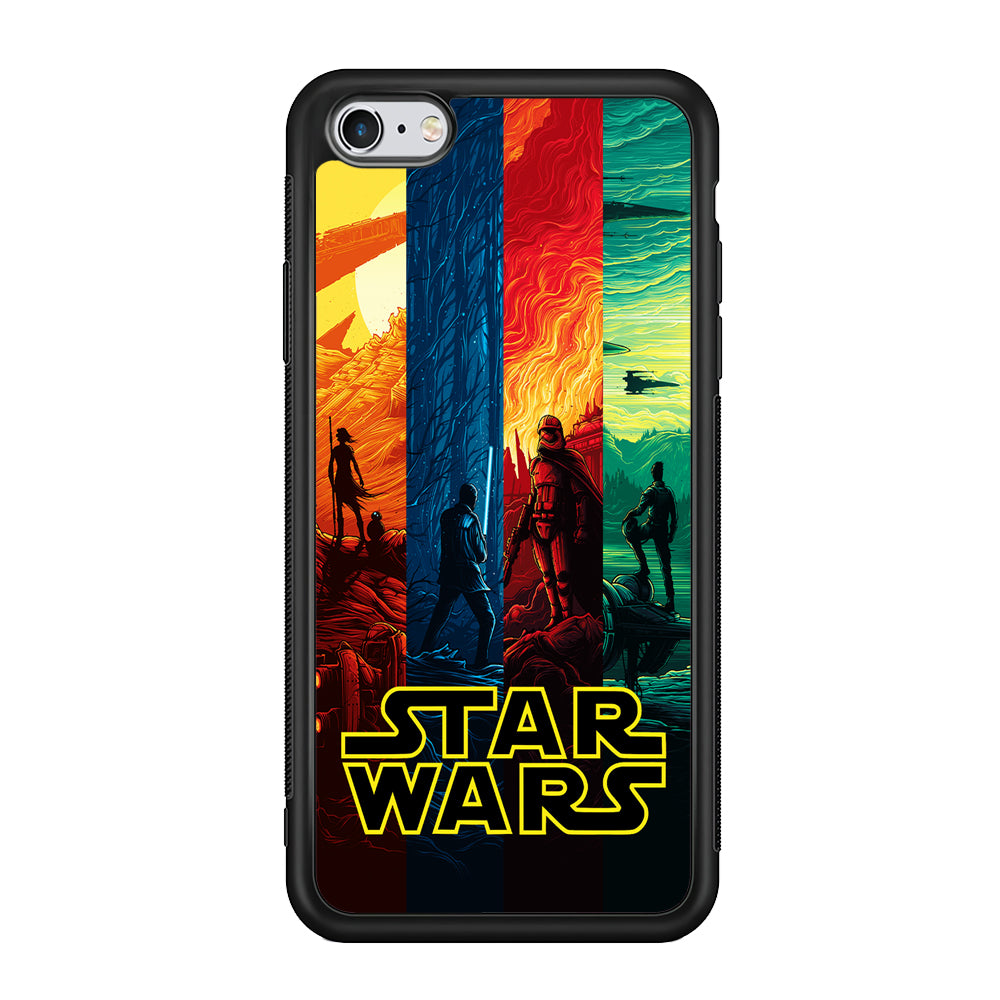 Star Wars Poster Colorful iPhone 6 Plus | 6s Plus Case-Phone Case-Rubber Black (2D Case)-Altracase