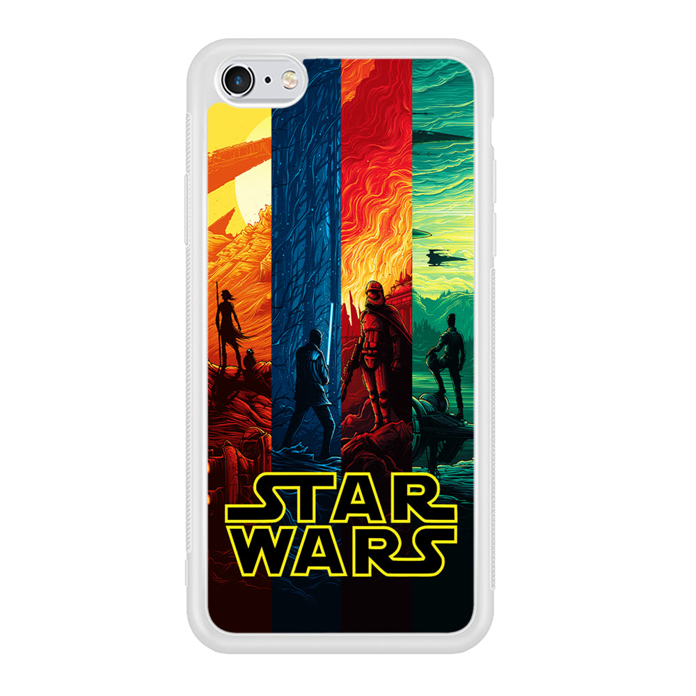 Star Wars Poster Colorful iPhone 6 Plus | 6s Plus Case-Phone Case-Rubber White (2D Case)-Altracase