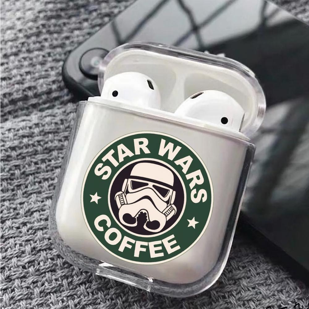 Star Wars Coffee Hard Plastic Protective Clear Case Cover For Apple Airpods-AirPod Case-Altracase