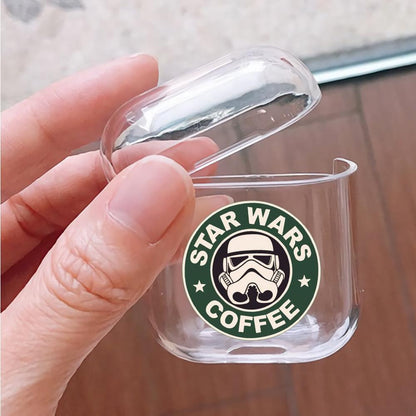 Star Wars Coffee Hard Plastic Protective Clear Case Cover For Apple Airpods-AirPod Case-Altracase