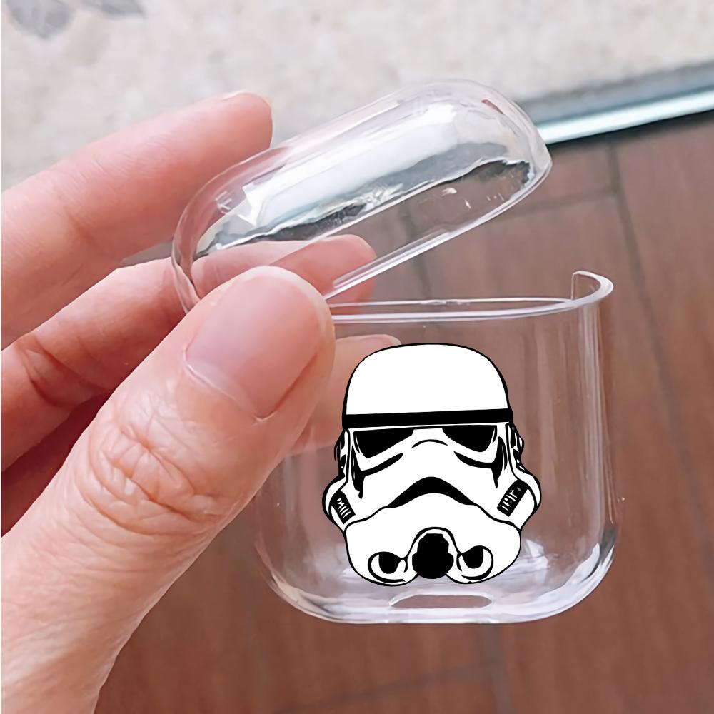 Star Wars Head Stormtrooper Hard Plastic Protective Clear Case Cover For Apple Airpods-AirPod Case-Altracase