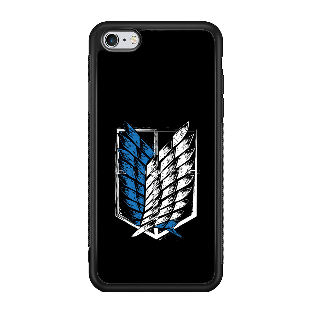 The Logo of the Survey Corps iPhone 6 Plus | 6s Plus Case-Phone Case-Rubber Black (2D Case)-Altracase