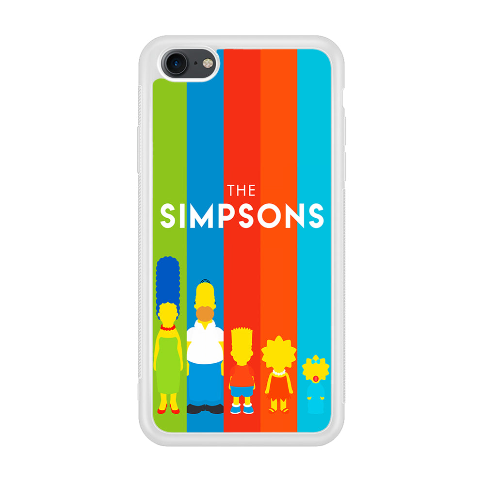 The Simpson Family Colorful iPhone 7 Case-Phone Case-Rubber White (2D Case)-Altracase