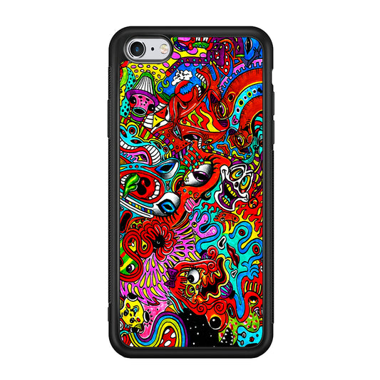 Trippy Aesthetic Colorful iPhone 6 | 6s Case-Phone Case-Rubber Black (2D Case)-Altracase