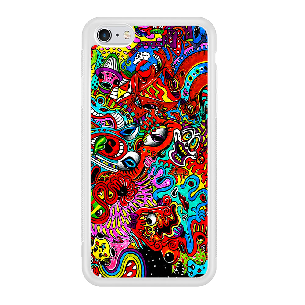 Trippy Aesthetic Colorful iPhone 6 | 6s Case-Phone Case-Rubber White (2D Case)-Altracase